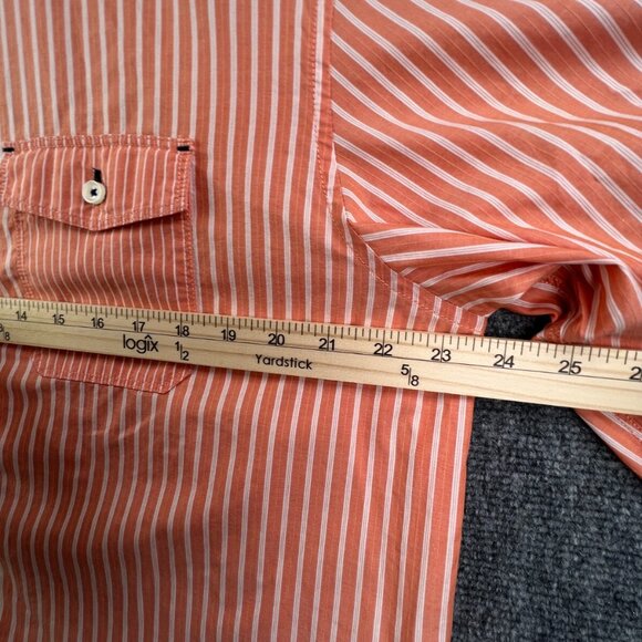 Tommy Bahama Button Up Shirt Men’s Striped Orange White Island Modern Fit XL - Picture 6 of 10
